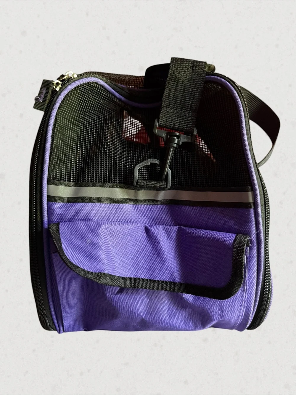 EliteField 2 Door Collapsible Soft Sided Dog Cat Pet Crate Purple Black Padded